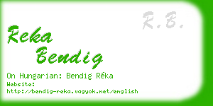reka bendig business card